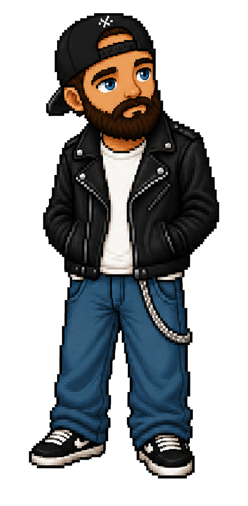 Pixel-art portrait of Nate
