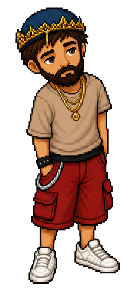 Pixel-art portrait of Santi