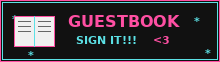 Animated old-school guestbook graphic
